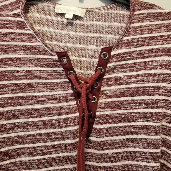 Weekend By Suzanne Betro Red & White Striped Sweater Women's 4X - Picture 4 of 6